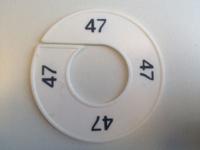 Maatring wit/zwart 47