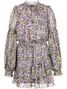 Ted Baker robe courte à fleurs - Violet