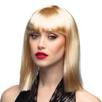 Verkleedpruik dames - blond - Cabaret/Hollywood/Diva - Carnaval - half lang chique haar - thumbnail