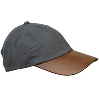 Striker Leather Peak Wax Baseball Cap Navy