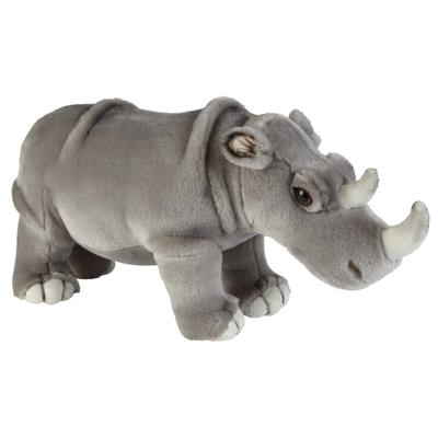 Ravensden Pluche knuffeldier neushoorn - 50 cm - wilde dieren knuffel