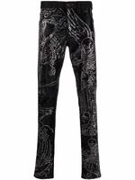 Philipp Plein jean Skeleton Tattoo droit - Noir - thumbnail