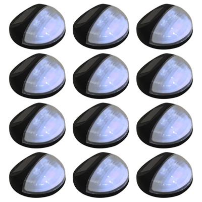 LED-wandlampen solar rond zwart 12 st
