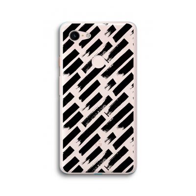 Zwarte vegen: Google Pixel 3 XL Transparant Hoesje