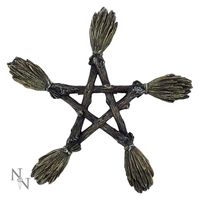 Nemesis Now Broomstick Wall Plaque 19cm - thumbnail