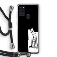 Musketon Painter: Samsung Galaxy A21s Transparant Hoesje met koord