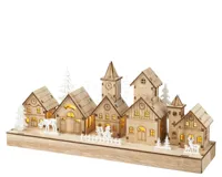 Kersttafereel Kerkstraat Hout met LED