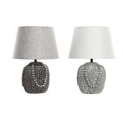 Bureaulamp DKD Home Decor Zwart Stof Polyester Groen Keramiek 220 V 50 W (24 x 24 x 34 cm) (2 Stuks)