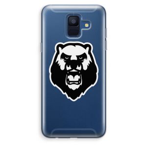 Angry Bear (white): Samsung Galaxy A6 (2018) Transparant Hoesje