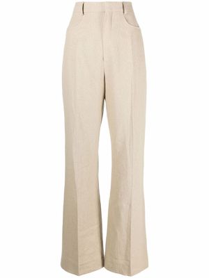 Jacquemus pantalon Sauge évasé à taille haute - Tons neutres
