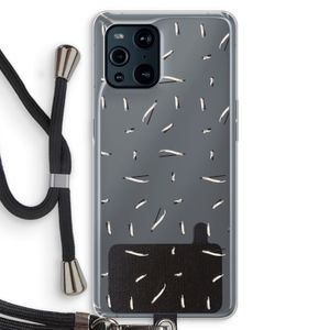 Hipster stripes: Oppo Find X3 Transparant Hoesje met koord