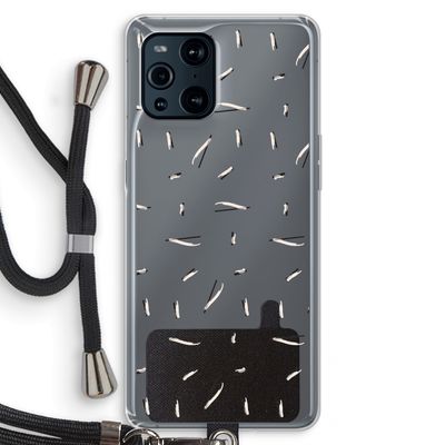 Hipster stripes: Oppo Find X3 Transparant Hoesje met koord