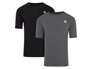 Reebok 2 heren T-shirts (Zwart/grijs, L)