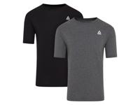 Reebok 2 heren T-shirts (Zwart/grijs, L)