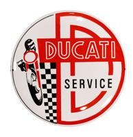 Ducati Service Rond Emaille Bord - Ø40cm