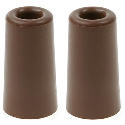 Deurbuffer / deurstopper - 2x - bruin - rubber - 75 x 40 mm - deurstop