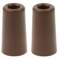 Deurbuffer / deurstopper - 2x - bruin - rubber - 75 x 40 mm - deurstop