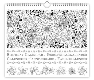 Verjaardagskalender Zwart Wit