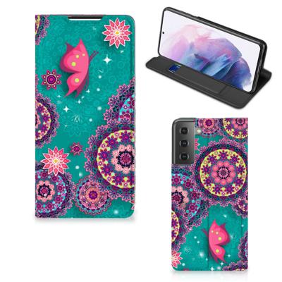 Samsung Galaxy S21 Plus | Bookcase | Cirkels en Vlinders
