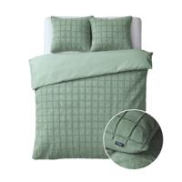 Dekbedovertrek Faux Fur - Tweepersoons (200x200 cm) - Groen Microvezel - Dessin: Patroon - Sleeptime - Dekbed-Discounter.nl