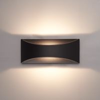 Lowa LED wandlamp - 3000K warm wit - 6 Watt - Up & down light - IP54 voor binnen en buiten - Moderne muurlamp - Tweezijdig - Zwart voor binnen en bui