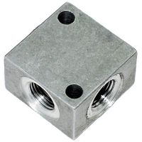 ICH 60405 Verdeelblok alu. G1/2 (vierkant 4-voud) l=50 - thumbnail