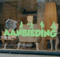 Muursticker Aanbieding shoppende vrouwen