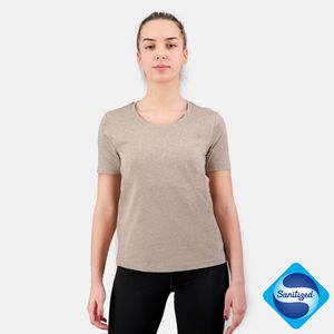 Artefit regular fit basic t-shirt beige  dames