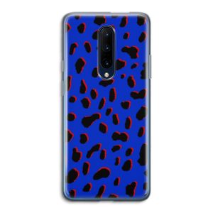Blue Leopard: OnePlus 7 Pro Transparant Hoesje