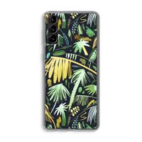 Tropical Palms Dark: Samsung Galaxy S21 Plus Transparant Hoesje