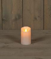 KAARS PAREL WAX RUSTIEK BEWEGENDE VLAM 7,5X12,5CM 3XAAA/TIMER - Annas collection