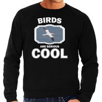 Sweater birds are serious cool zwart heren - vogels/ jan van gent vogel trui