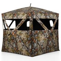 Draagbare Jachttent 4-persoons Grondniveau Camouflagetent Pop-up Camouflagetent 140 x 140 x 176 cm