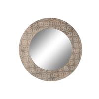 Wandspiegel DKD Home Decor Wit Bruin Mandala Indiaas Decapé 76 x 4 x 76 cm