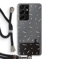 Hipster stripes: Samsung Galaxy S21 Ultra Transparant Hoesje met koord