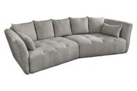 Bank ROYAL 295cm XL spring kern afneembare hoes bouclé grijs - 44542 - thumbnail