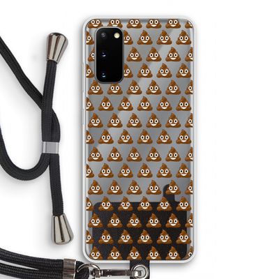 Poop emoji: Samsung Galaxy S20 Transparant Hoesje met koord