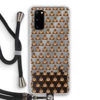 Poop emoji: Samsung Galaxy S20 Transparant Hoesje met koord
