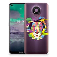 Nokia 3.4 Telefoonhoesje met Naam Lion Color