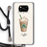 But first coffee: Xiaomi Poco X3 Pro Transparant Hoesje met koord