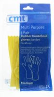 CMT Huishoudhandschoen rubber geel maat M (1 Paar)