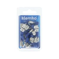 Vlakstekerhuls+tab blauw 6,3x0,8mm 1,5 -2,5mm geïsoleerd 170470 25 stuks Klemko - thumbnail