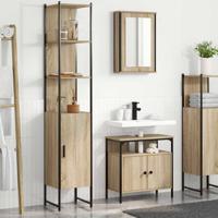 Badkamermeubelset 3 pcs Sonoma eiken 33 x 33 x 185.5 cm