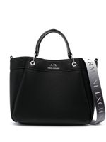 Armani Exchange sac à main en cuir à logo imprimé - Noir