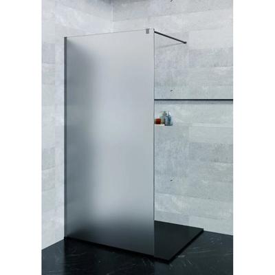 Inloopdouche SaniClear Blurred | 100x200 cm | Nano | Matglas | Gunmetal beslag