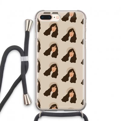 Bonjour mon amour: iPhone 7 PLUS Transparant Hoesje met koord