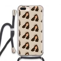 Bonjour mon amour: iPhone 7 PLUS Transparant Hoesje met koord