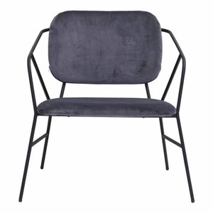 House Doctor Klever Lounge Chair Stof Antraciet