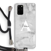 Ivory Marble: Samsung Galaxy S20 Plus Transparant Hoesje met koord