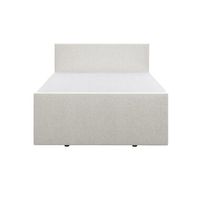 Boxspring met voetbord Liv egaal - ecru - 160x200 cm - ronde poot - Leen Bakker